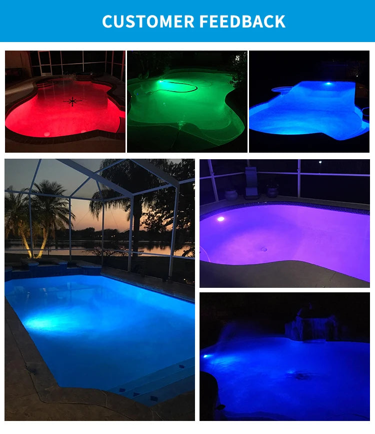 Pool headlights 18W 36W 54W par56 led 12Vac RGB focos led para piscinas warm white cold white