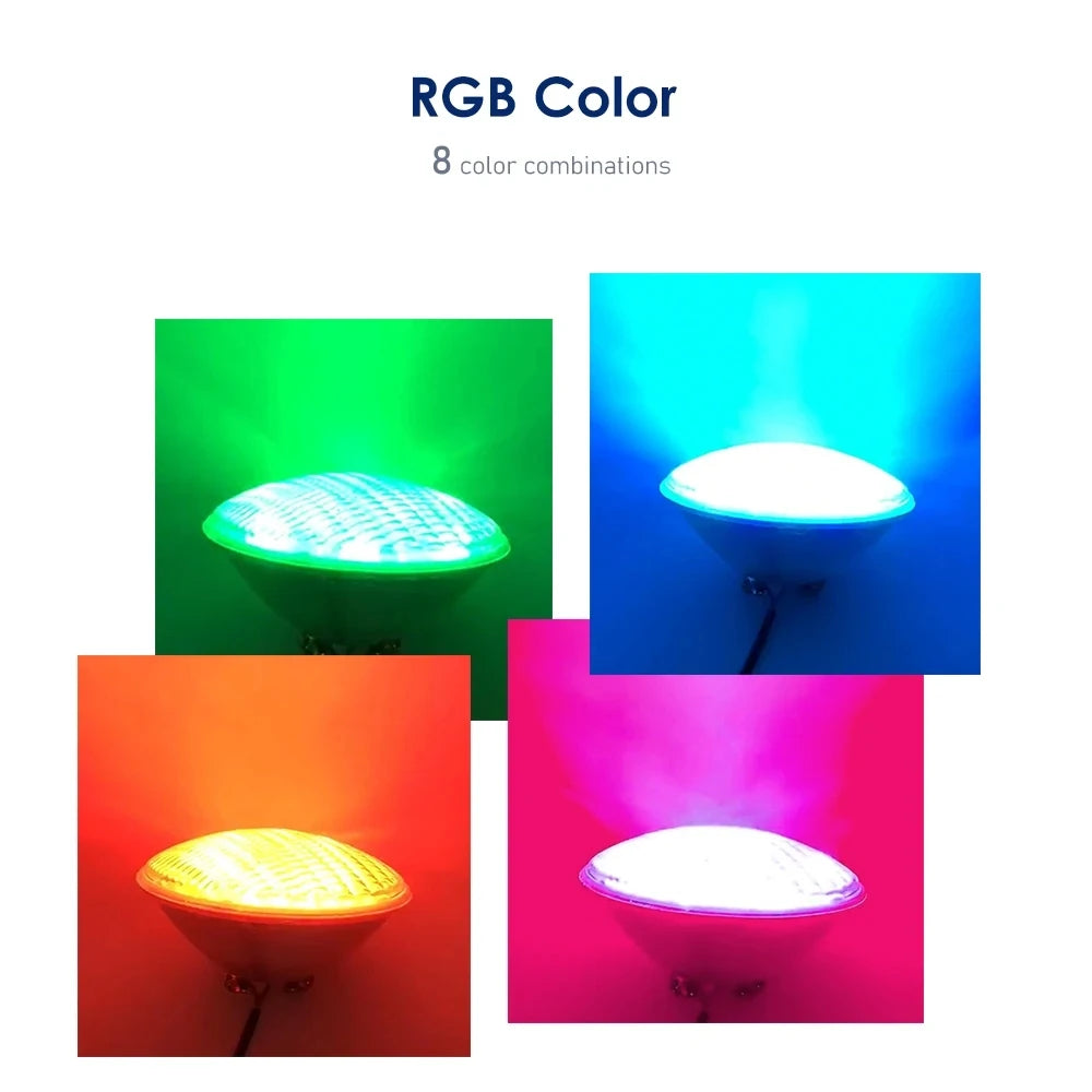 Pool headlights 18W 36W 54W par56 led 12Vac RGB focos led para piscinas warm white cold white