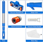 Upgrade 40" Portable Pool Vacuum Cleaner,Pool Underwater Vacuum Jet Cleaner w/Brush