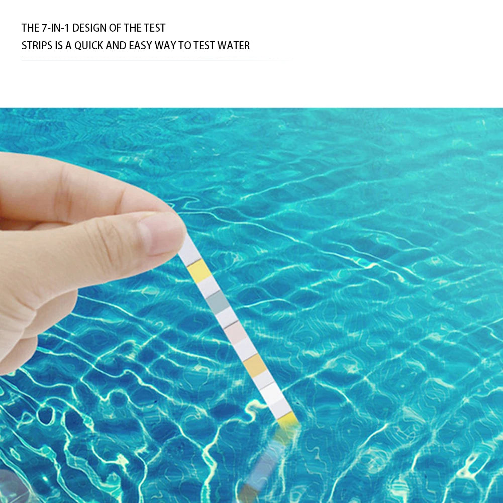 50/100pcs 3/5/6/7 in 1 Swimming Pool PH Test Strips SPA Swimming Pool Water Tester Paper Hardness Tool for Chlorine Bromine