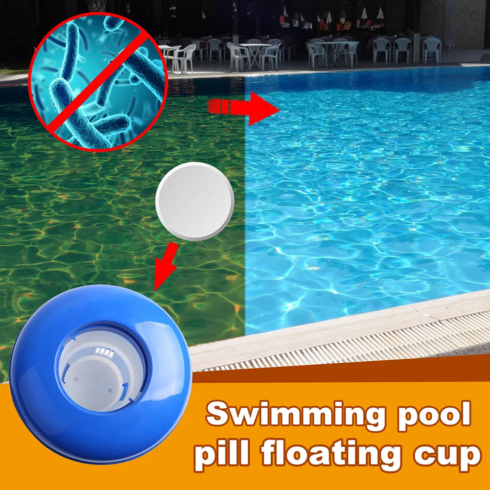 Pool Automatic Chlorine Tablet Dispenser Swimming Pool Cleaning Pill Disinfecting Box Floating Chlorine Dispenser Clean Tool