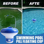 Pool Automatic Chlorine Tablet Dispenser Swimming Pool Cleaning Pill Disinfecting Box Floating Chlorine Dispenser Clean Tool