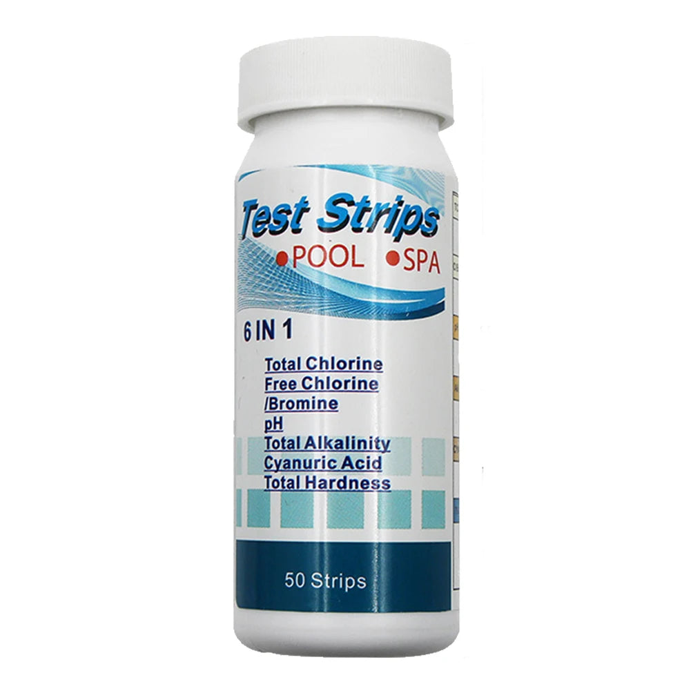 50/100pcs 3/5/6/7 in 1 Swimming Pool PH Test Strips SPA Swimming Pool Water Tester Paper Hardness Tool for Chlorine Bromine