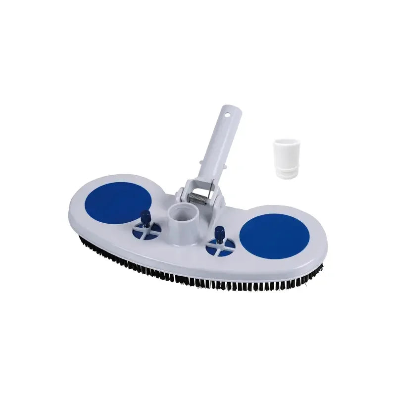 Swimming Pool Suction Head with Brush - Underwater Vacuum Cleaner Tool for Pool Bottom & Wall Cleaning