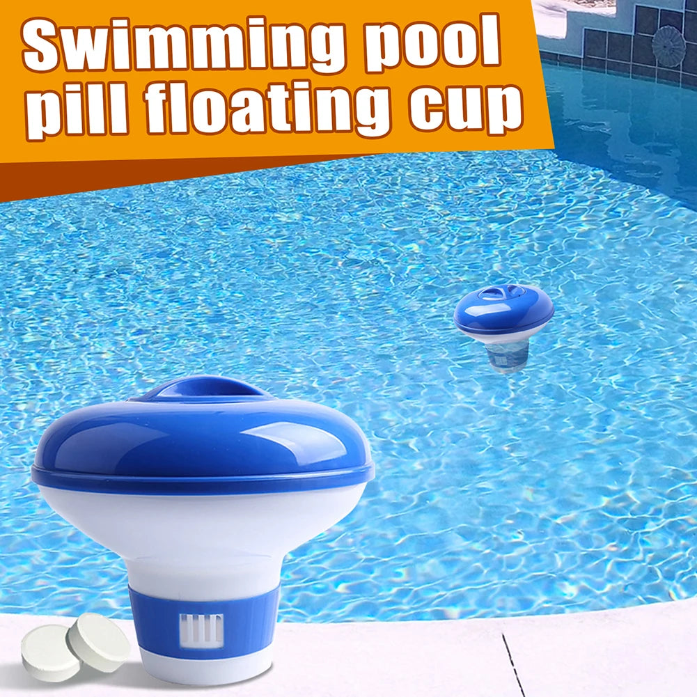 Pool Automatic Chlorine Tablet Dispenser Swimming Pool Cleaning Pill Disinfecting Box Floating Chlorine Dispenser Clean Tool