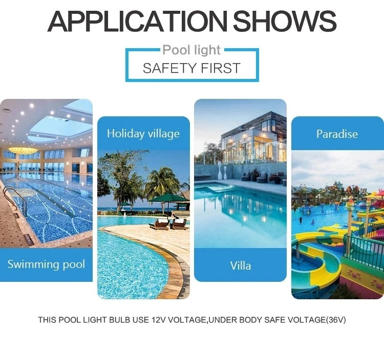 Pool headlights 18W 36W 54W par56 led 12Vac RGB focos led para piscinas warm white cold white