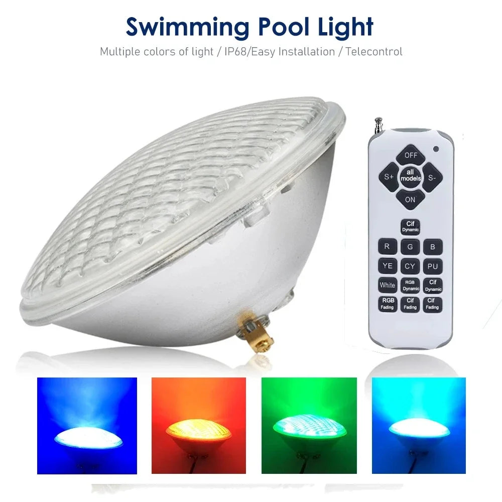 Pool headlights 18W 36W 54W par56 led 12Vac RGB focos led para piscinas warm white cold white