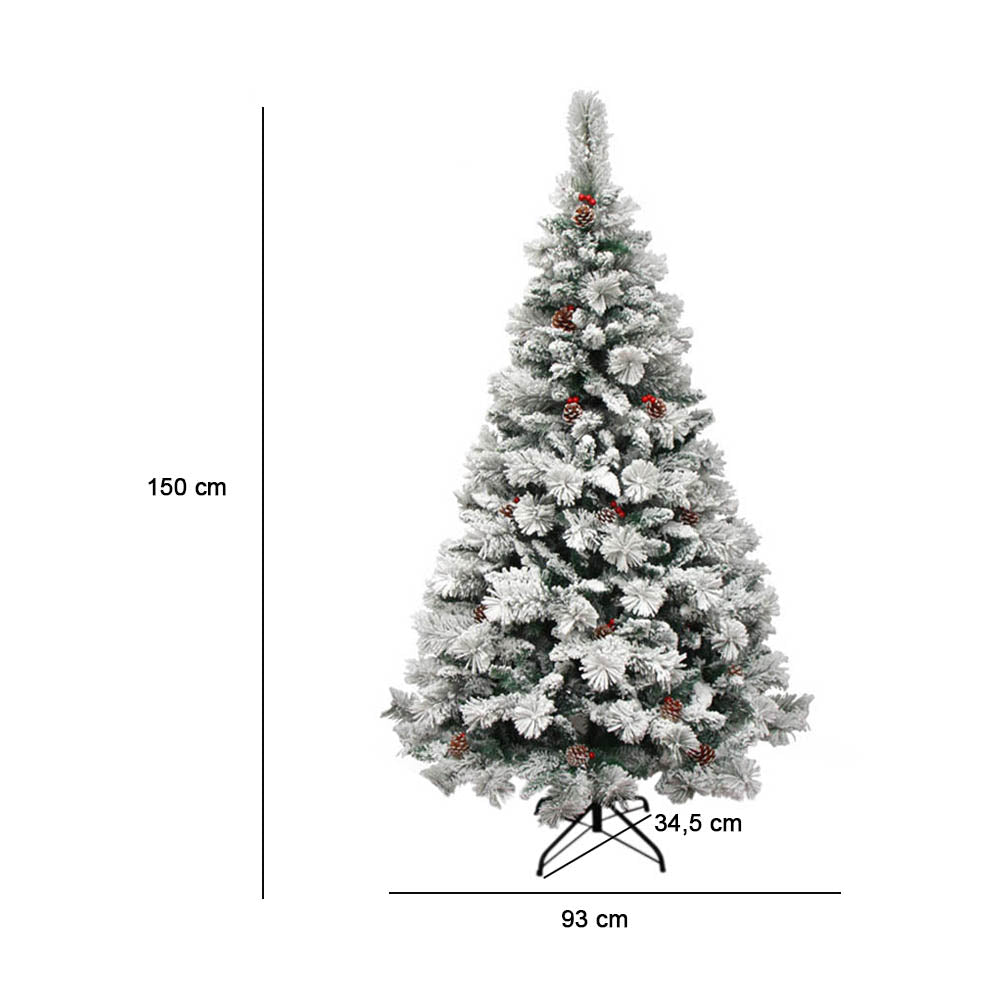 Snowy artificial pine - in several types - 150 cm