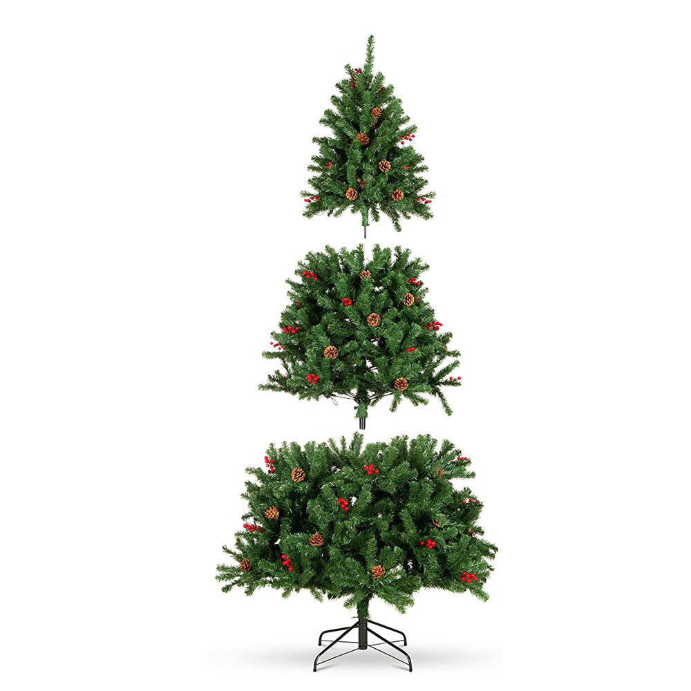 LED artificial tree in several types, warm white-320 LEDs, 210 cm