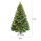 LED artificial tree in several types, warm white-320 LEDs, 210 cm