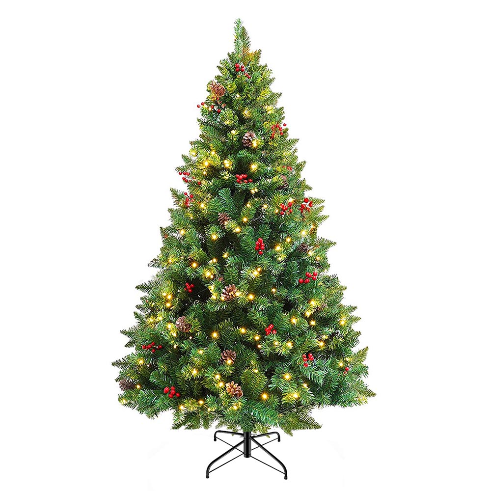 LED artificial tree in several types, warm white-320 LEDs, 210 cm