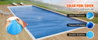SucceBuy Solar Pool Cover Rectangle Solar Blanket for Pools Inground Above Ground Swimming Pool Solar Cover 12 mil Solar Covers
